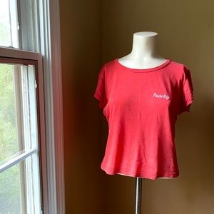 Brandy Melville Cropped Red Beach Top